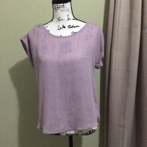 Classic lilac crepe shell top size medium